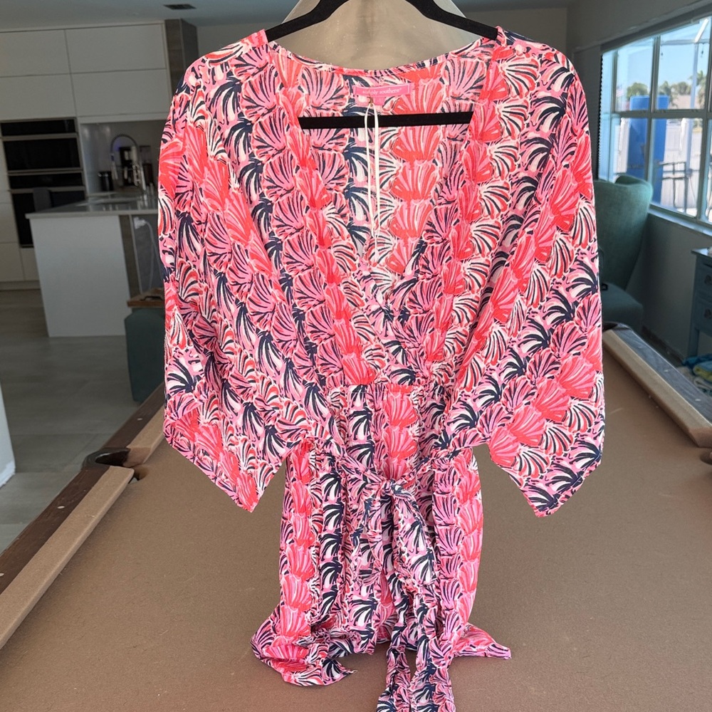 Simply Southern Pink and Blue Swim Suit Cover Up